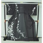 お買い得！お仕立て上がり　夏　絽訪問着 　黒系 1636　つた柄