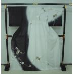 大幅値下げ！！お買い得！お仕立て上がり　夏　絽訪問着 　白磁・黒系 1638　蔦柄