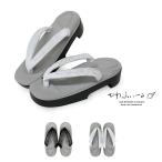 下駄 痛くない やわふぃーる モノトーンダリア 疲れにくい 痛くなりにくい クッション搭載の下駄 浴衣下駄 着物 M L 外反母趾 偏平足 衝撃吸収