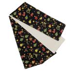 ショッピング浴衣 帯 半幅帯 浴衣帯 ゆかた帯 桐生織 ポリエステル 黒地 クリスマス ツリー 星 靴下 もみの木 ベル リース サンタクロース リバーシ No.10-5567