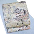 袋帯 西陣 橋本清織物 新品 正絹 唐織 金糸 貝桶 鼓 源氏物語千年記 未仕立て 結婚式 礼装用 フォーマル 新品 未仕立て お洒落 No.88-1761