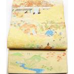 留袖用 綴れ織袋帯 正絹 源氏物語 金 Lサイズ F4673 未使用品 着物 レディース 公式行事 送料無料