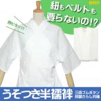 襦袢 半襦袢 うそつき半襦袢 女性 うそつき 半襟付き「腰紐もベルトも要らない超楽ちんの半襦袢」着付け小物 襦袢 着物 和服 小紋（メール便不可）＜R＞