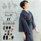木綿の着物+京袋帯の2点セット 木綿着物 単衣 洗える着物 日本製 kimonomachiオリジナル お仕立て上がり レディース S M L TL LL(2L)(メール便不可)