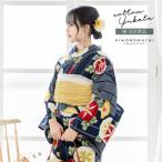 浴衣 レディース 女性浴衣単品 「スイートリリー:紺地 朝顔矢絣」Fサイズ 綿浴衣 プレタ浴衣 ブランド浴衣 大人浴衣 女性用 女性浴衣 ゆかた(メール便不可)