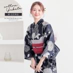 浴衣 レディース 女性浴衣 単品「濃紺 鞠菊」Fサイズ 綿浴衣 プレタ浴衣 お仕立て上がり浴衣 ブランド浴衣 大人浴衣 女性用 女性浴衣 ゆかた(メール便不可)