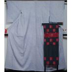 着物セット 総絞り 小紋・名古屋帯 ２点セット 白藤色 小紋 名古屋帯 絞り 名古屋 帯 送料無料 中古 リサイクル着物 中古着物 リサイクル小紋 正絹 カジュアル