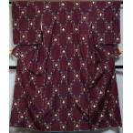 銘仙 アンティーク 絣模様 葡萄色 着物リメイク リフォーム めいせん 素材用 正絹 着物 紬 中古 紬 紬の着物 リサイクル着物 リサイクル紬 正絹