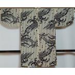 踊り着物 男着物 半着 単衣 縞に波頭模様 重ね衿付き 袴上着物 化繊 男物 男仕立て 半着物 中古 踊り 着物 リサイクル着物 舞踊 着物 日本舞踊 新舞踊 演劇 舞台