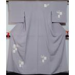 夏着物 絽 付下げ訪問着 源氏香に流水、桔梗・撫子模様 藤色 夏 着物 薄物 夏物 送料無料 中古 リサイクル 訪問着 リサイクル着物 正絹 単衣 付下げ 結婚式