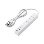  Elecom T-U08-3A2C215WH разветвитель 1.5m( розетка 3.Type-C×2 USB-A×2) PD 20W. защита пыль предотвращение shutter изоляция колпак PSE согласовано белый 