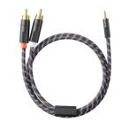 FIIO FIO-TRUST-LD-UB2 аудио кабель 3.5mm стерео Mini to RCA серебряный металлизированный нет кислород медь линия принятие 120cm черный 