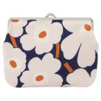 Yahoo! Yahoo!ショッピング(ヤフー ショッピング)マリメッコ がま口ポーチ marimekko 090994 538 ウニッコ柄 ダークブルー×ライトピンク マルチポーチ 小物入れ レディース ユニセックス