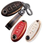 日産 TPU スマートキーケース キーカバー ニッサン オーラ エクストレイル マーチ ルークス キックス フーガ セレナ ティアナ ノート マーチ ジューク キューブ