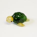 ガラス細工 海亀  【 ミニチュアサイズ 装飾 オブジェ 置物 ジェルキャンドル材料 】 [日曜祝日 配送休業]