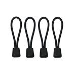 三友産業 ジッパータブ ブラック 4ヶ入 UUU-0096 太さ3mm