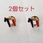 Yahoo! Yahoo!ショッピング(ヤフー ショッピング)ダーラナホース　2個セット　ピンバッジ　馬　乗馬　馬術