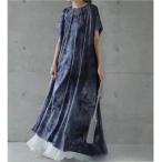 ワンピース レディース 春 夏 ロングワンピース 半袖 タイダイ柄ゾンチーTシャツワンピース 春夏秋 体型カバー 通勤 通学 お出かけ 大人 ゆったり おしゃれ