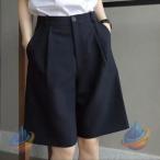 タックショートパンツ ハイウエスト 美脚 ゆうパケット可 春夏秋 通勤 通学ゾンチー普段着 お出かけ おしゃれ カジュアル プレゼント 快適 省スペース 人気
