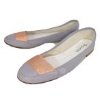 repetto DIXIE BALL AD バレエシューズ ライトグレー×ラメピンクベージュ サイズ：38 (新潟紫竹山店) 180606