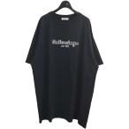 バレンシアガ BALENCIAGA ロゴ刺繍Tシャツ 583218 ネイビー サイズ：S