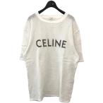 セリーヌ CELINE メッシュコットンオーバーサイズロゴプリントTシャツ 2X59A950P ホワイト サイズ：S