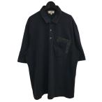 エルメス HERMES 24SS レザーポケットポロシャツ ネイビー サイズ：XL