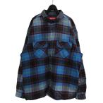 シュプリーム Supreme 24AW 「Quilted Plaid Shirt」 中綿チェックシャツ ブルー サイズ:XL