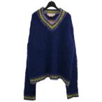 【値下げ】MARNI 23AW Vネックモヘアニット CVMG0097Q0 ブルー サイズ：48 (渋谷店)