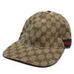 グッチ GUCCI GGキャンバスベースボールキャップ 200035 FFKPG ベージュ サイズ：XL(60cm)