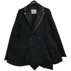 サカイ sacai 25AW ダブルレイヤードブレザー 25 07936 ブラック サイズ：2