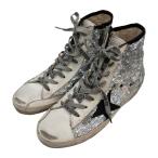 ショッピングスパンコール ゴールデングース GOLDEN GOOSE 「FRANCY」 スパンコールハイカットスニーカー シルバー サイズ：36