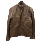 【値下げ】RRL ジップアップレザージャケット Cafe Racer Wilkins カフェレーサー ブラウン サイズ：S (四ツ橋北堀江店)