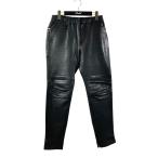 ショッピング比較 【値下げ】SUNSEA レザーパンツ ブラック サイズ：2 (南船場店)