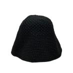 キジマタカユキ KIJIMA TAKAYUKI LINEN KNIT SAILOR HAT リネンハット KN-241001 ブラック サイズ:フリー