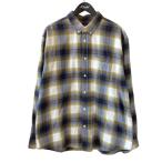シュプリーム Supreme 22SS Plaid Flannel Shirt チェック 長袖シャツ ブルー、イエローグリーン サイズ:L