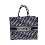 クリスチャンディオール Christian Dior 22年製 BOOK TOTE ブックトート ミディアム トートバッグ 50-MA-0139 ネイ