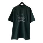 バレンシアガ×アディダス BALENCIAGA×adidas ロゴ刺繍オーバーサイズ Tシャツ 723976 グリーン サイズ:2