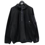 ロア ROA プルオーバーフリースジャケット Polartec Fleece Button Up ポーラテック フリース ボタンアップ ブラック サイ