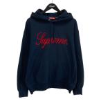 シュプリーム Supreme 24AW embroidered script hooded パーカー ネイビー サイズ：M
