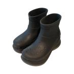 ショッピングバレンシアガ バレンシアガ×クロックス BALENCIAGA×crocs Rubber Ankle Boots ショートブーツ 713679 ブラック サイズ：42