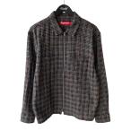 シュプリーム Supreme 25AW Metallic Plaid Zip Up Shirt 長袖シャツ ブラック サイズ：M