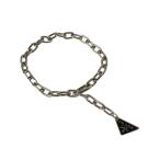 ショッピングプラダ プラダ PRADA トライアングルロゴ チェーンブレスレット シルバー サイズ：L