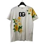 ドルチェアンドガッバーナ DOLCE & GABBANA 花柄 クルーネックTシャツ JR-L5JTME/G7K4F ホワイト×イエロー サイズ:12