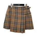 バーバリー BURBERRY チェック プリーツミニスカート 8025832 ベージュ サイズ:UK 4