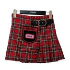 ミュウミュウ MIU MIU チェック ラップミニスカート AMM12017737 レッド×グリーン サイズ：40