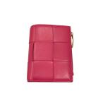 ボッテガヴェネタ BOTTEGA VENETA カセット スモール 二つ折りウォレット 742698 ピンク