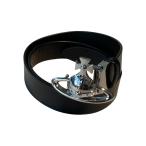 ショッピングウエストウッド ヴィヴィアンウエストウッド Vivienne Westwood SMALL ORB BUCKLE BELT ベルト シルバー×ブラック