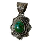 ショッピングターコイズ インディアンジュエリー インディアンジュエリー ターコイズペンダントトップ Kevin Ramone ケビンラモーン ナバホ族 シルバー・ターコイズグ