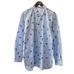 ショッピングギャルソン コムデギャルソンシャツ×ラコステ COMME des GARCONS SHIRT×LACOSTE ストライプ 長袖シャツ FL-B004 ブルー、ホワ